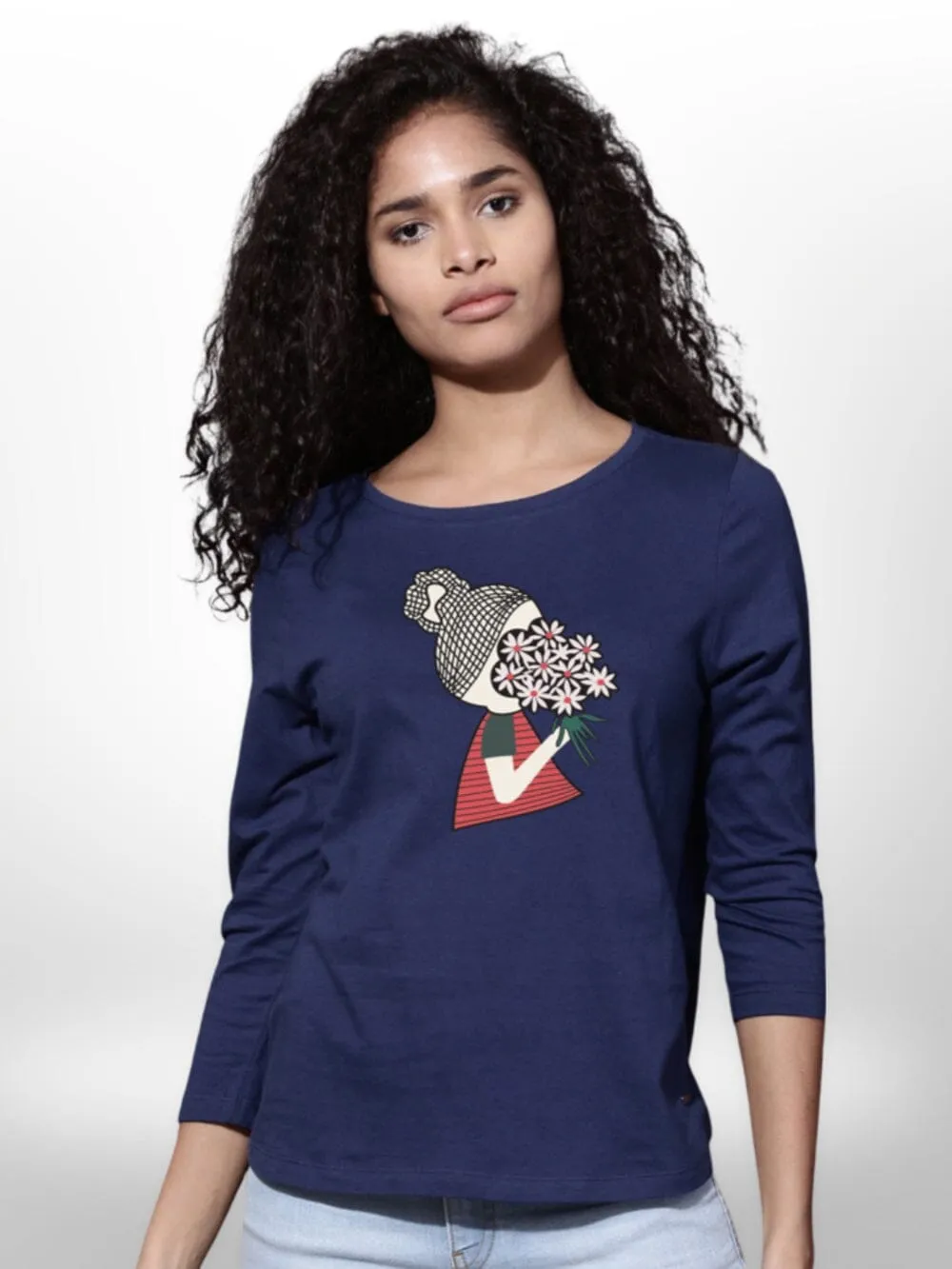 Girls Printed T-shirt 4 Quarter Sleeve