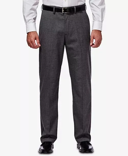 Haggar Mens Classic Fit Dress Pants 38 / 29 Charcoal Grey Stretch