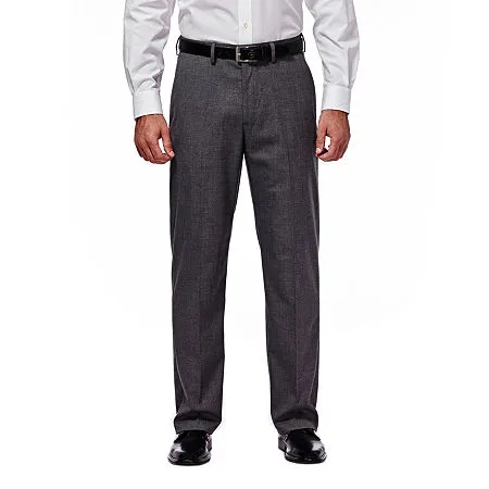 Haggar Mens Classic Fit Dress Pants 38 / 29 Charcoal Grey Stretch