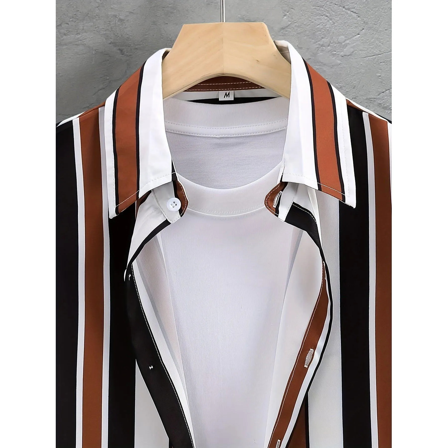 Hans Set - Herren Freizeit Gestreiftes Print Sommer Set