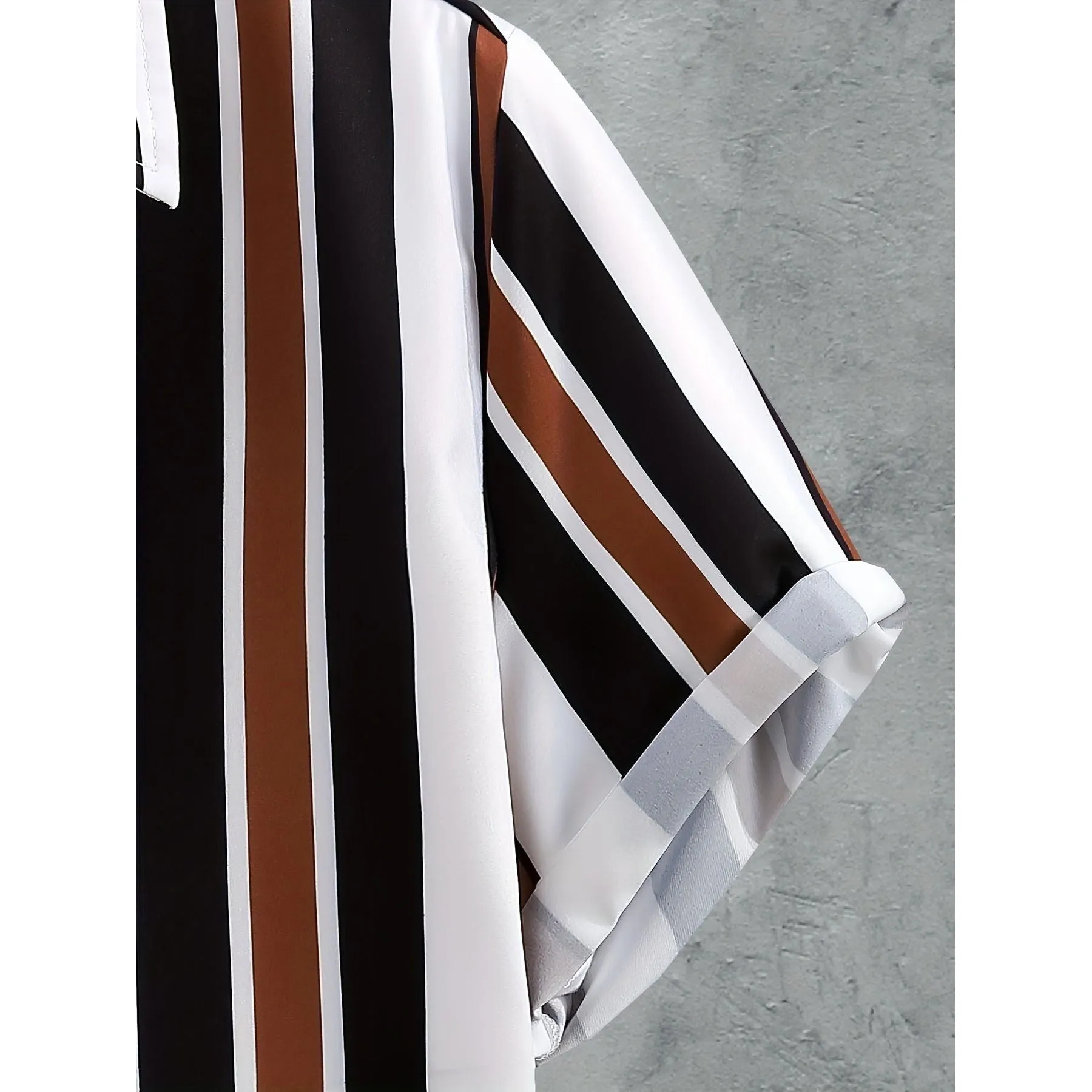 Hans Set - Herren Freizeit Gestreiftes Print Sommer Set