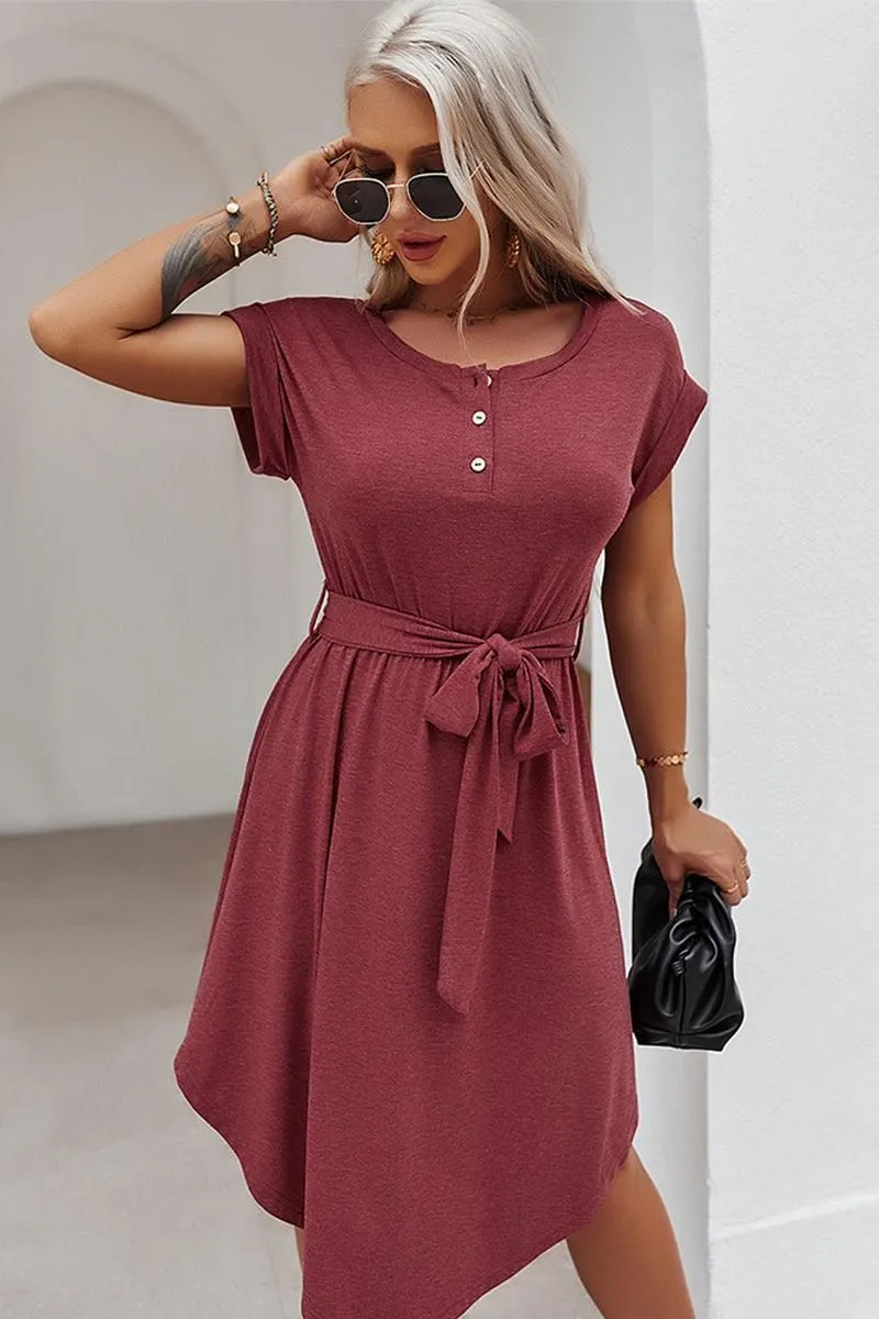 HENLEY NECK DRESS