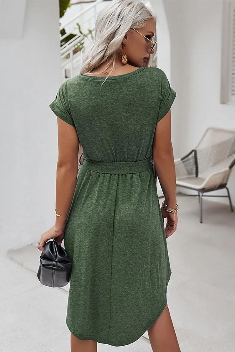 HENLEY NECK DRESS