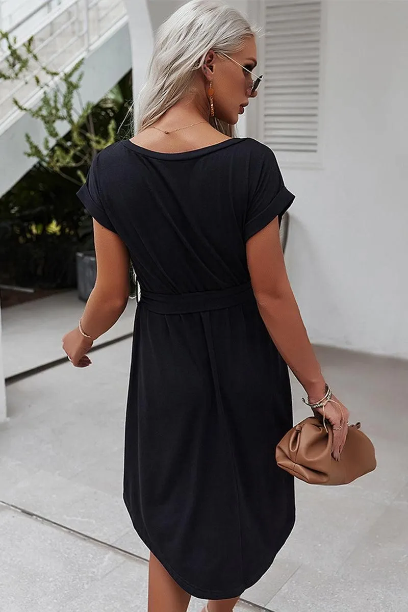 HENLEY NECK DRESS
