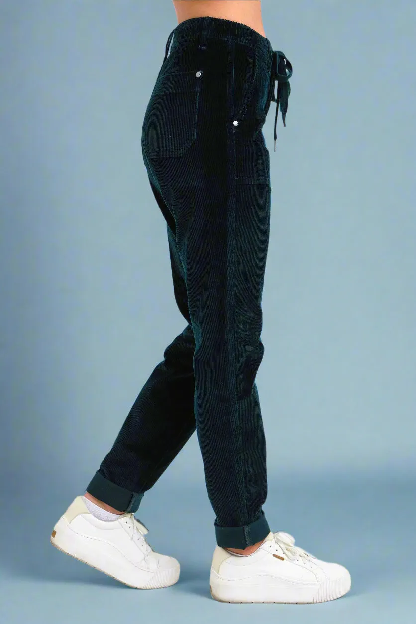 HW Corduroy Cuffed Jogger Green JB99