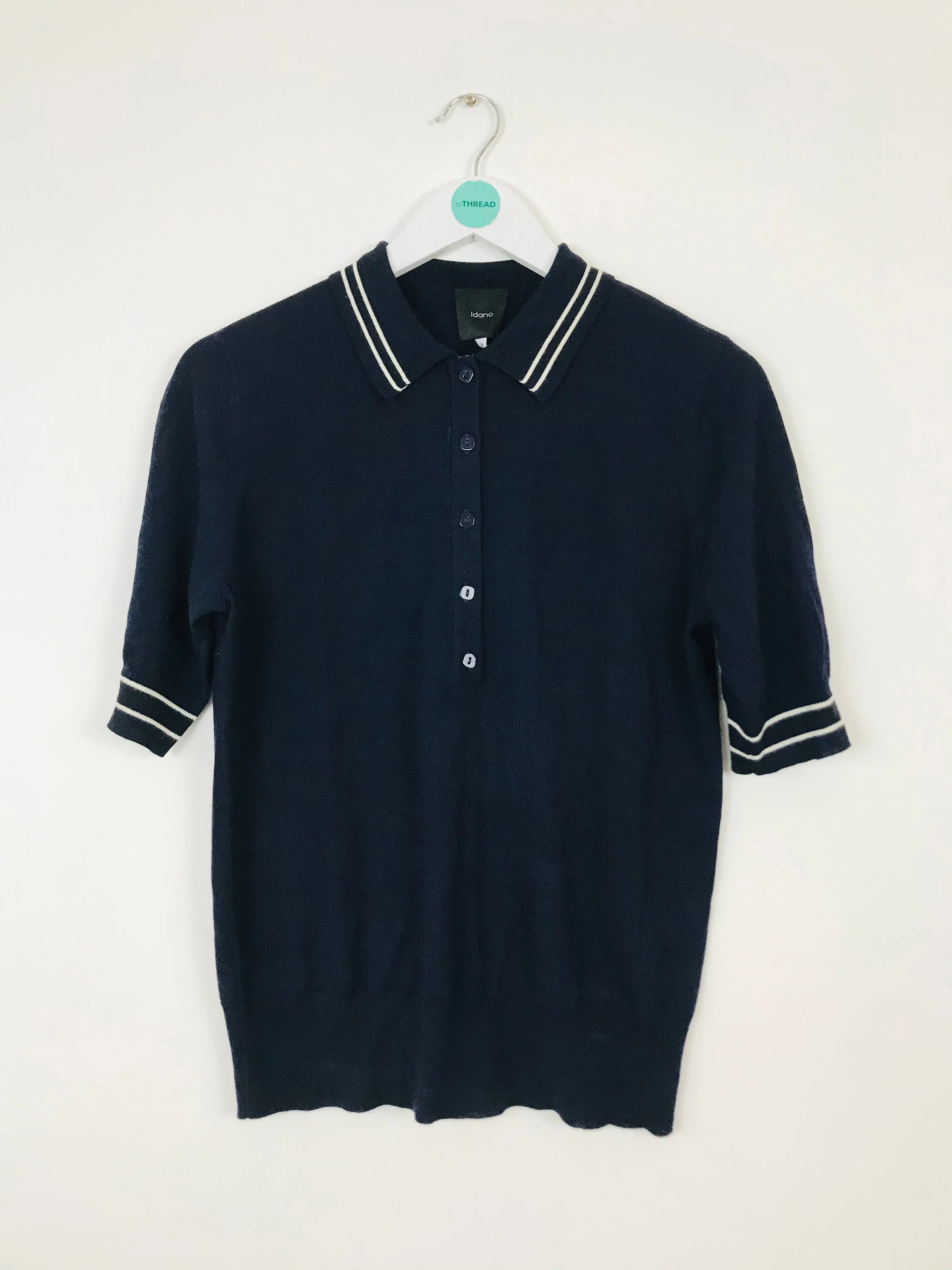 Idano Womens Knit Polo T-short | UK12 | Navy