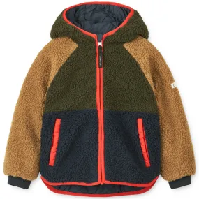 Jackson Reversible Jacket in Army Brown Mix by Liewood