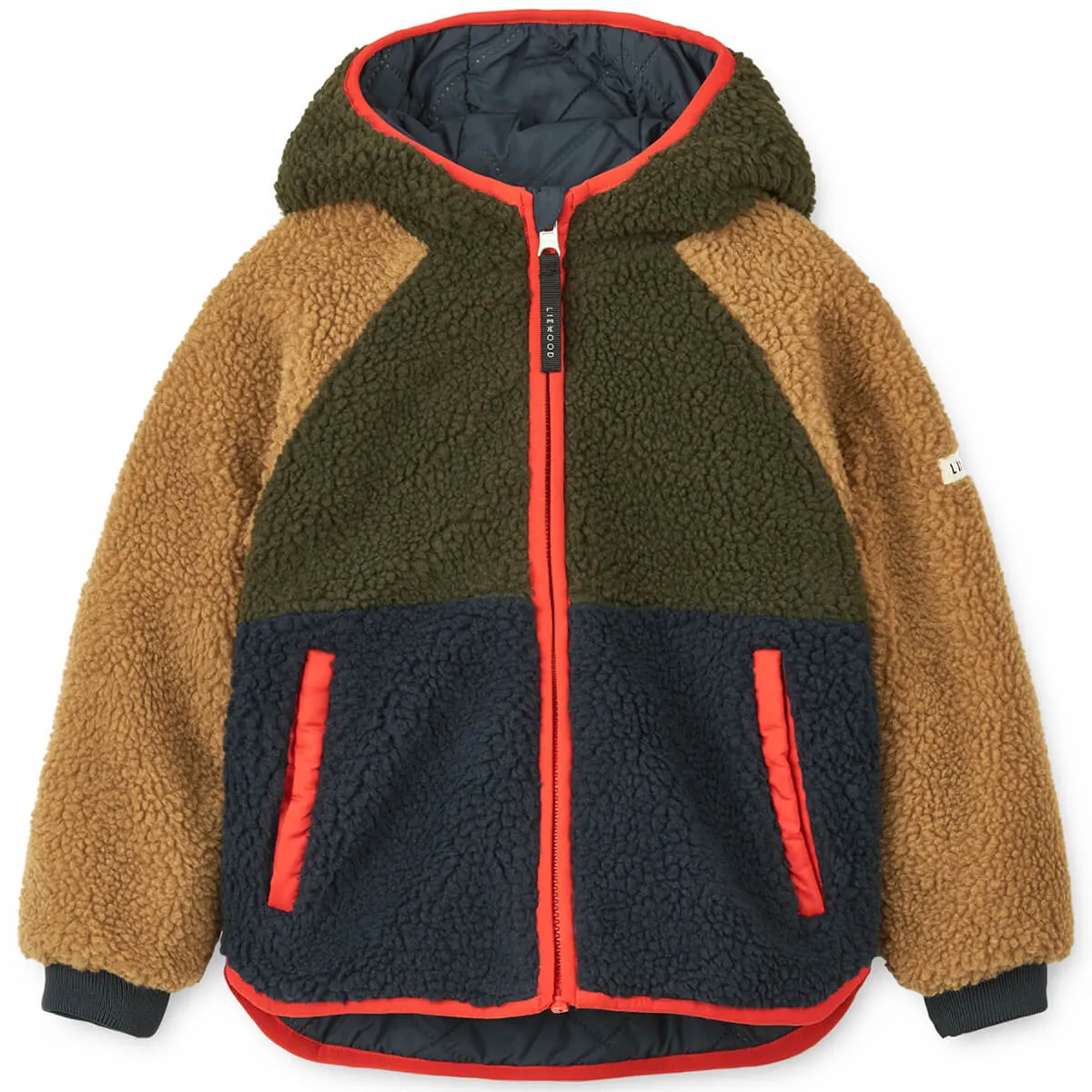 Jackson Reversible Jacket in Army Brown Mix by Liewood