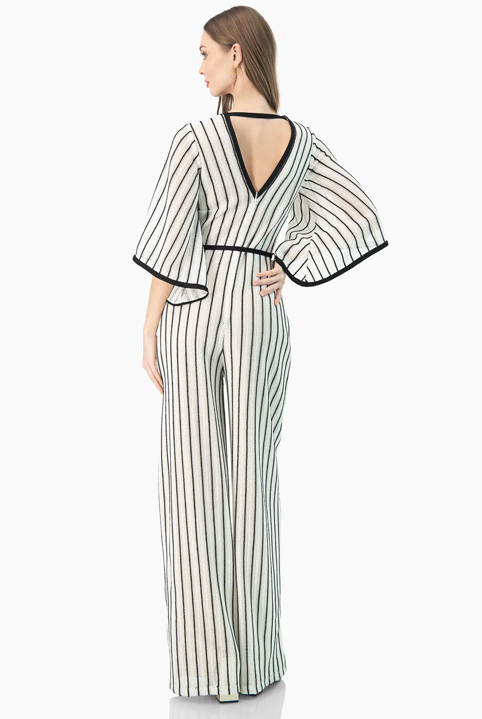 Jumpsuit amplio tejido escote en V