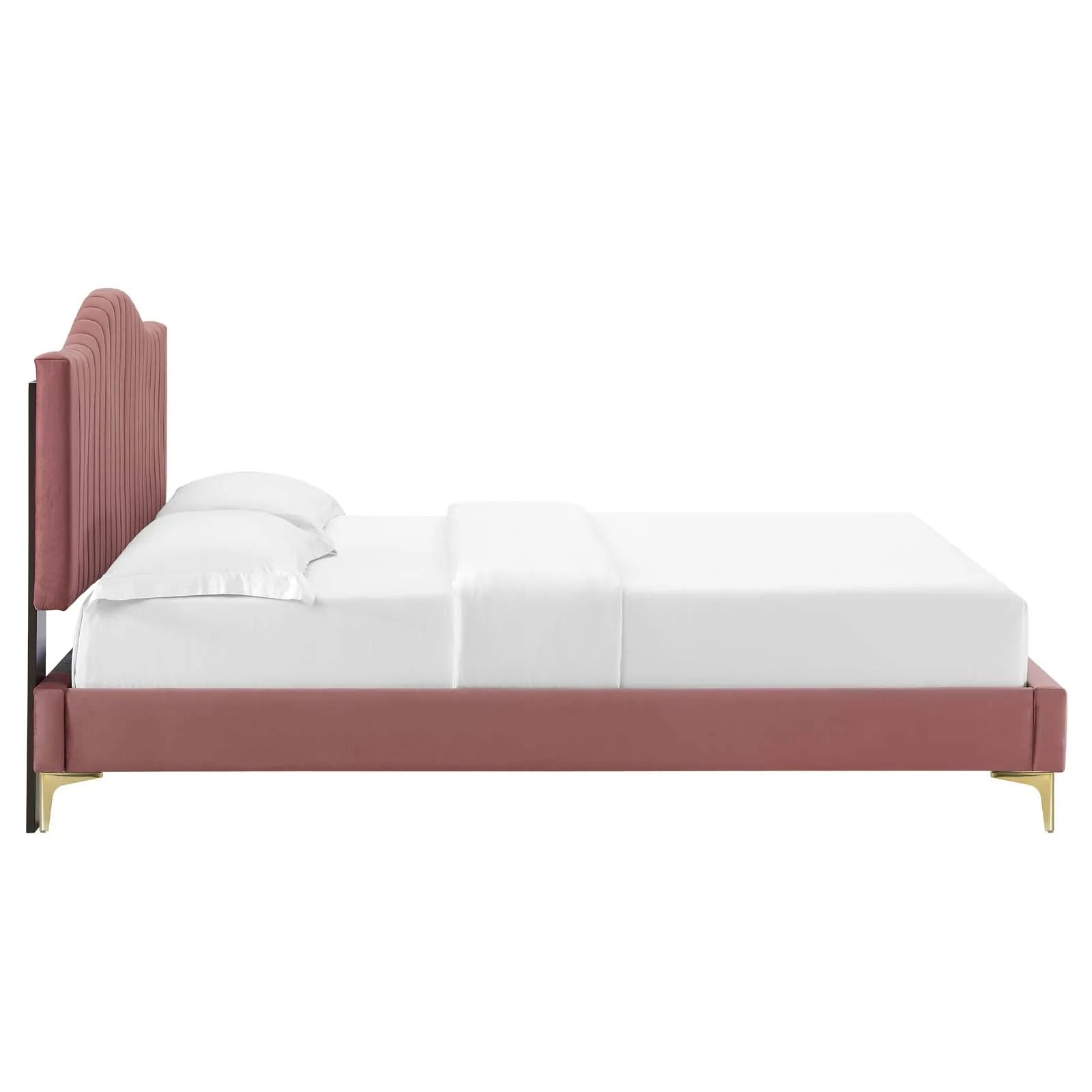 Juniper  Channel Tufted Performance Velvet Platform Bed