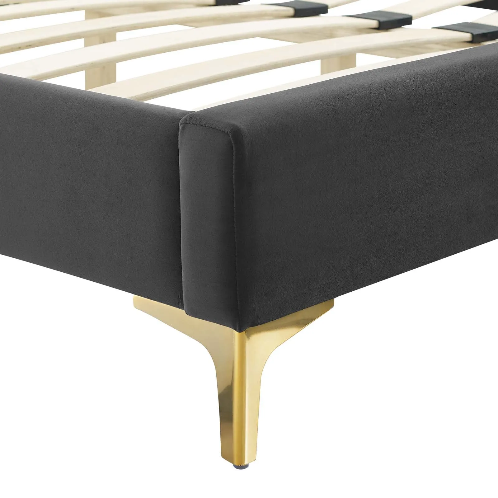 Juniper  Channel Tufted Performance Velvet Platform Bed