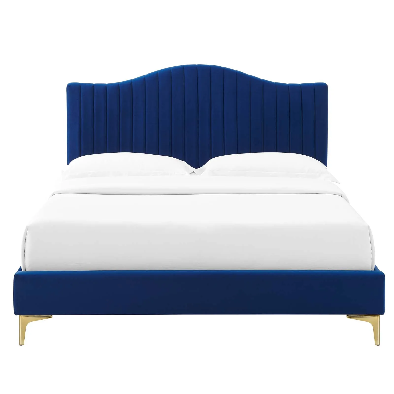 Juniper  Channel Tufted Performance Velvet Platform Bed