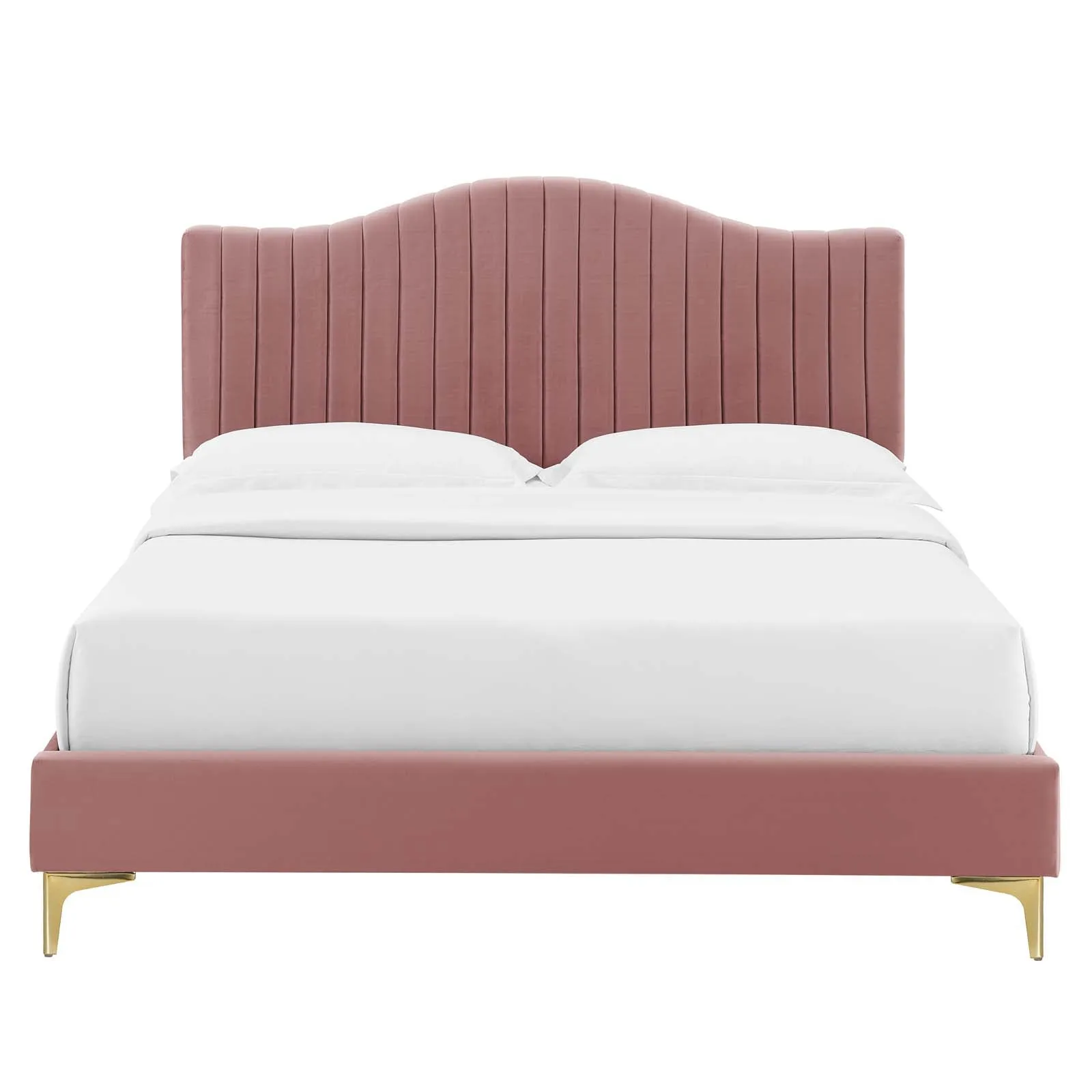 Juniper  Channel Tufted Performance Velvet Platform Bed