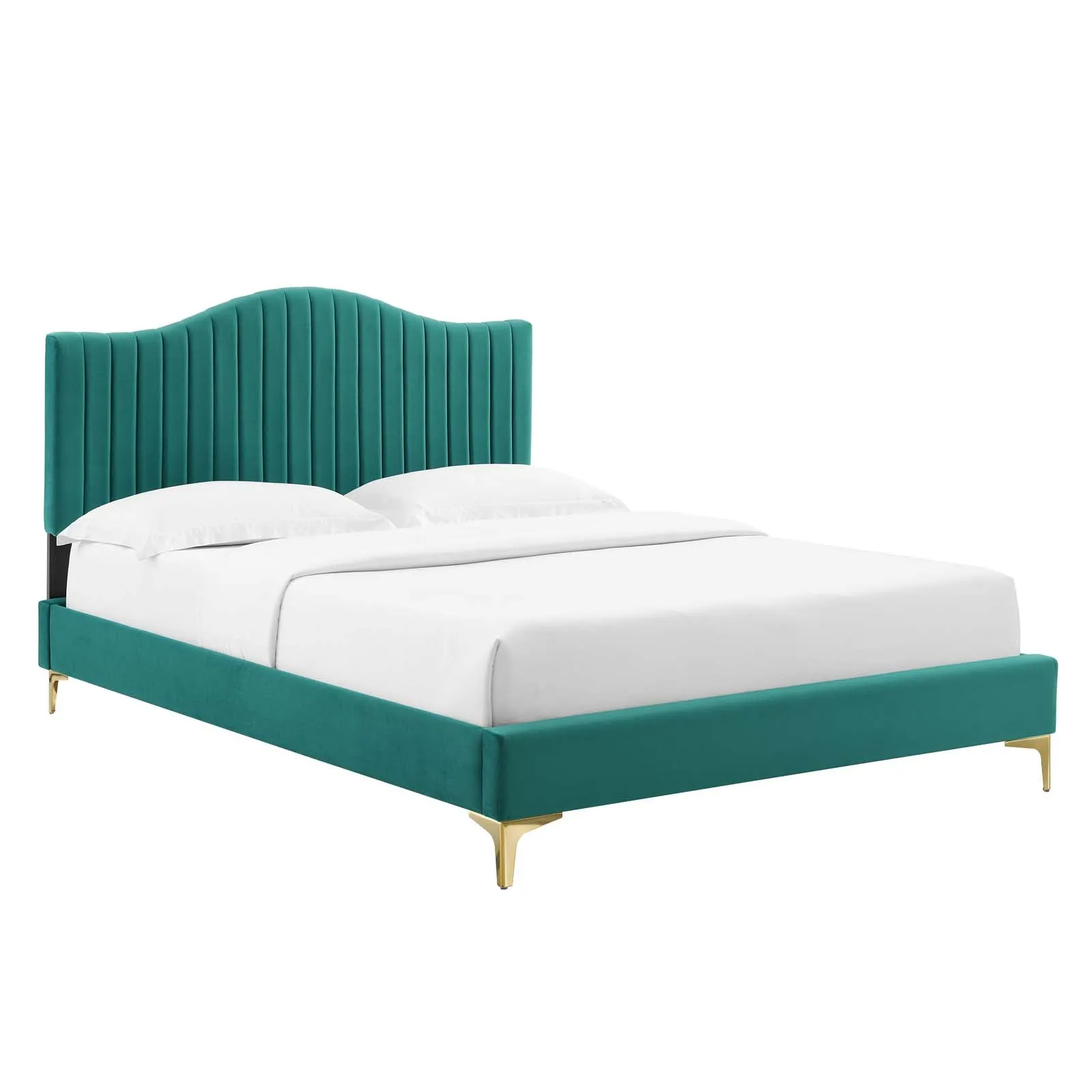 Juniper  Channel Tufted Performance Velvet Platform Bed