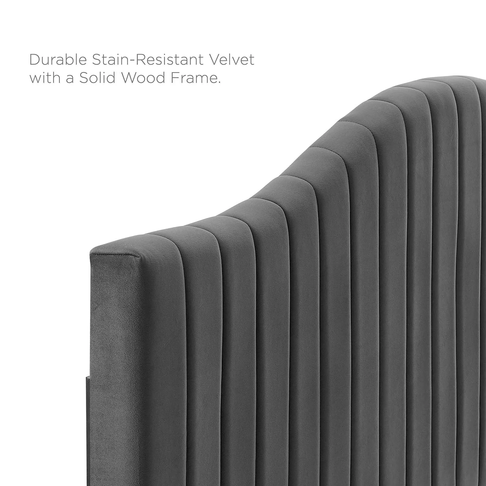 Juniper  Channel Tufted Performance Velvet Platform Bed