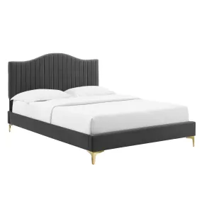 Juniper  Channel Tufted Performance Velvet Platform Bed
