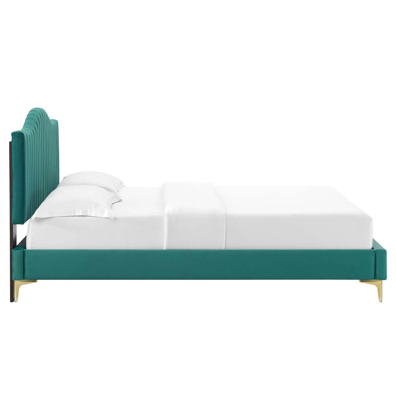 Juniper  Channel Tufted Performance Velvet Platform Bed