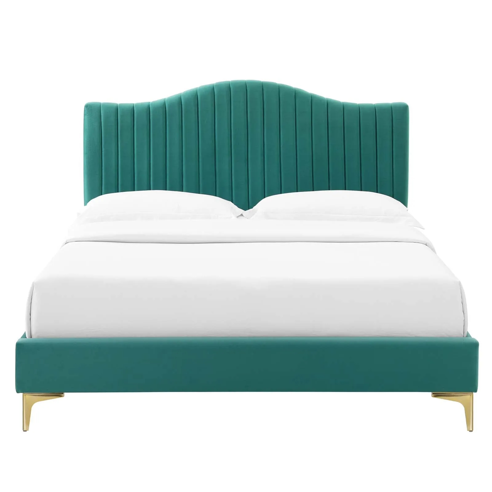 Juniper  Channel Tufted Performance Velvet Platform Bed