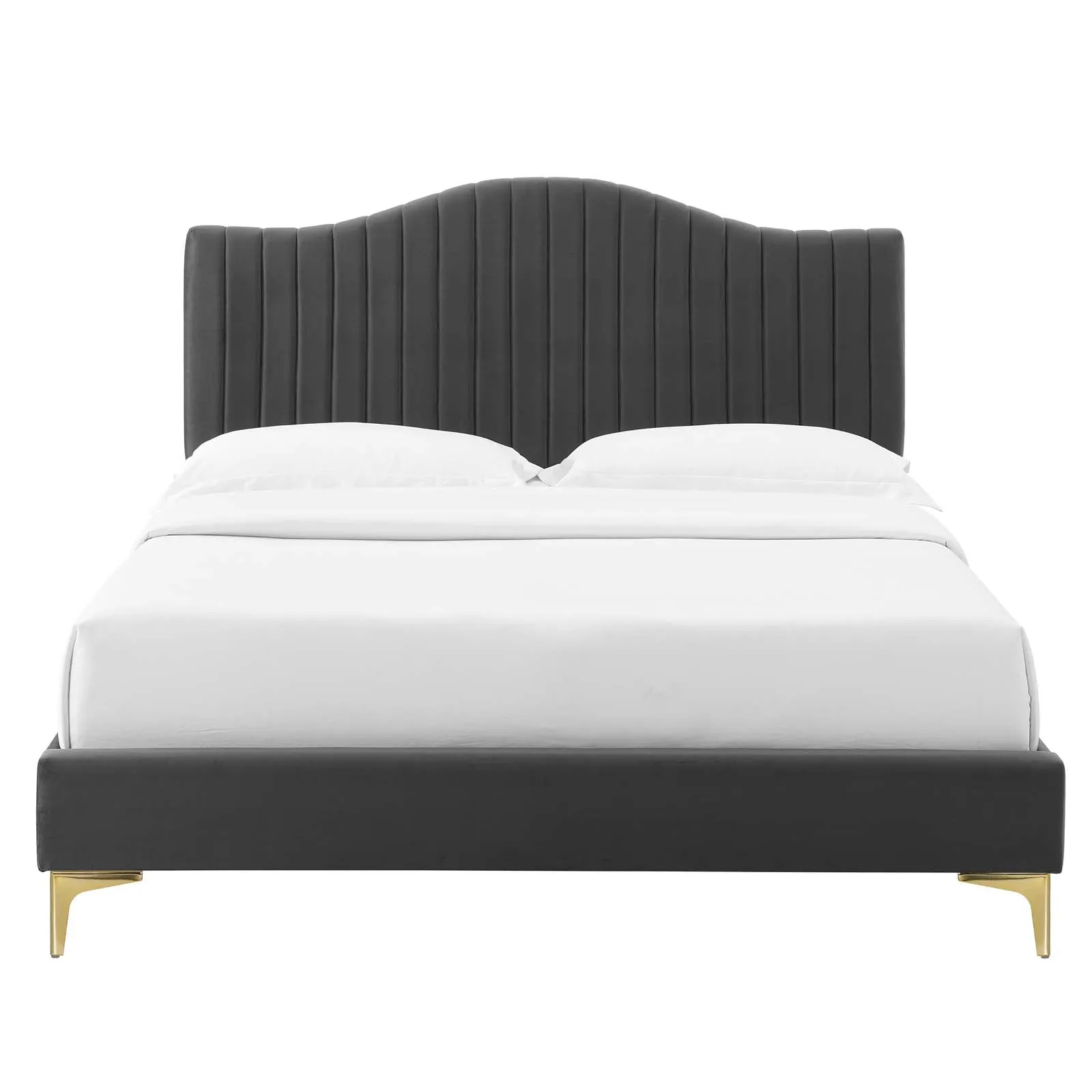 Juniper  Channel Tufted Performance Velvet Platform Bed