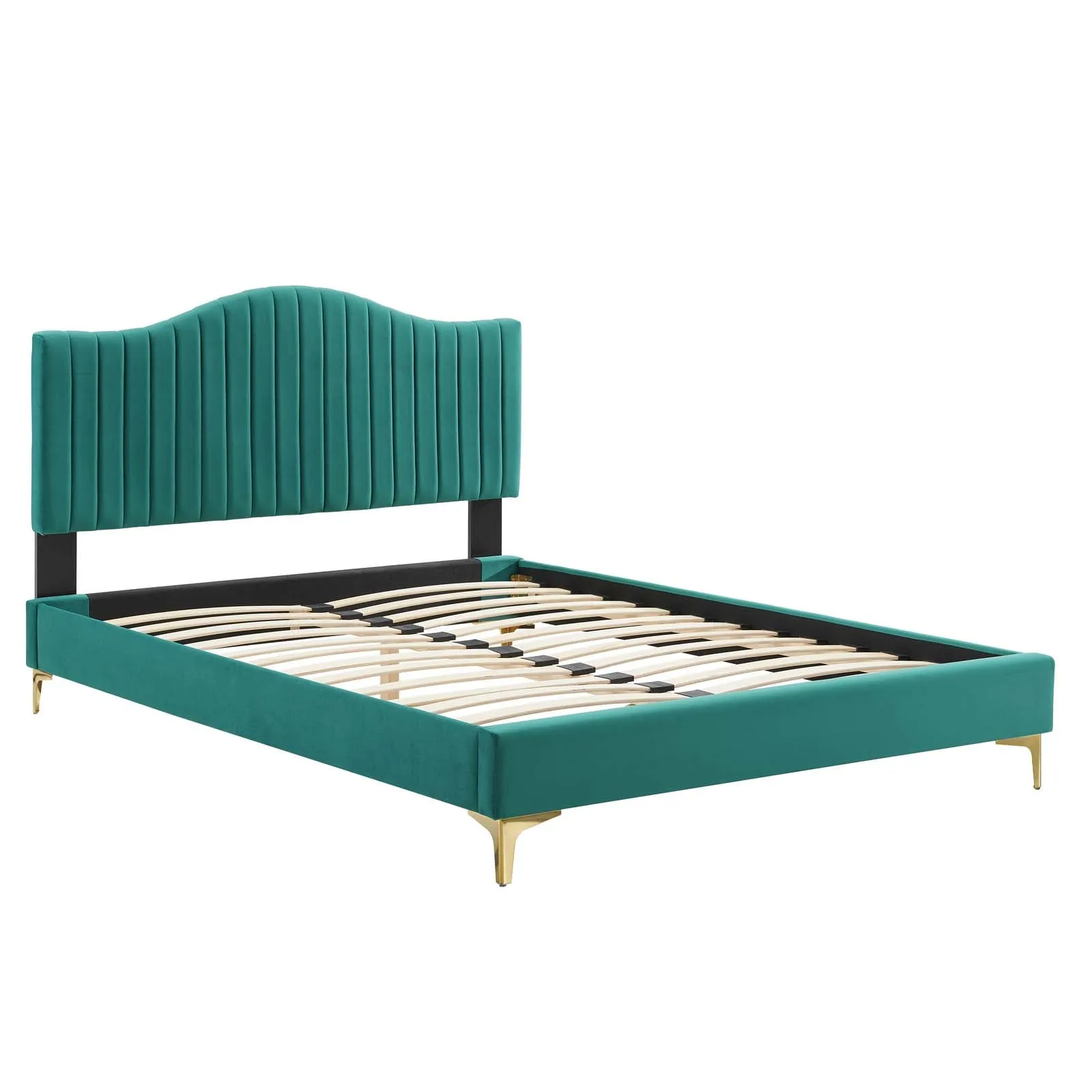 Juniper  Channel Tufted Performance Velvet Platform Bed