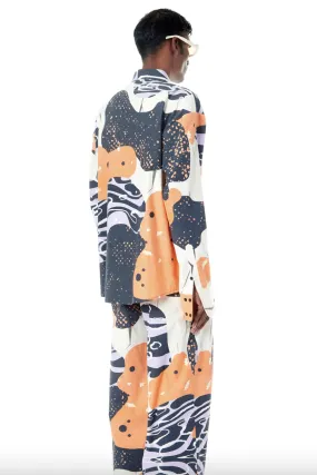 KGL - Molten Goop Shirt: Orange & Navy Multi