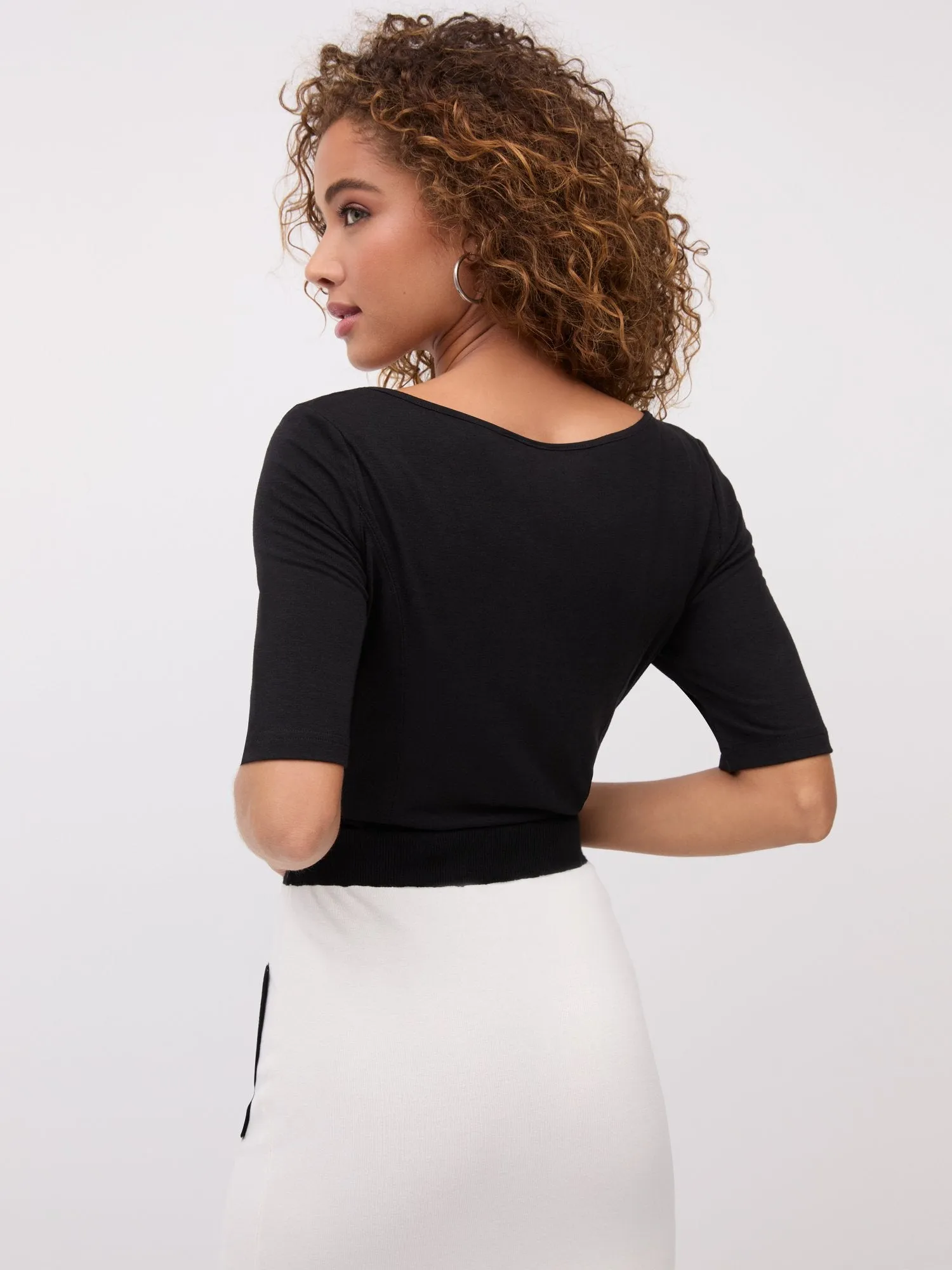 Knit Corset Detail Bodysuit
