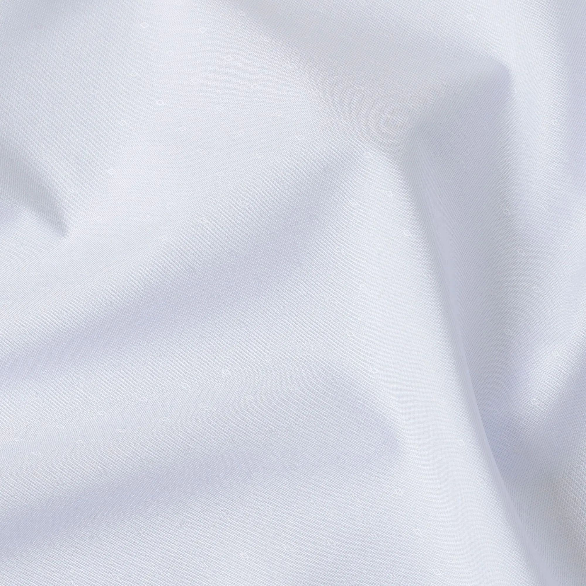 Light powder blue blended cotton shirting fabric with same tone self design-D10831