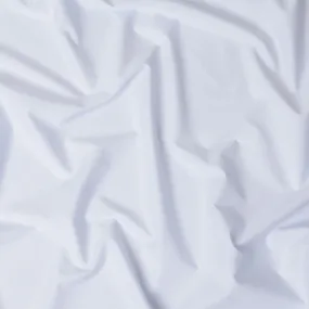 Light powder blue blended cotton shirting fabric with same tone self design-D10831