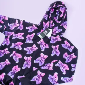 Listen Flavor Purple Strap Bear Pullover Hoodie