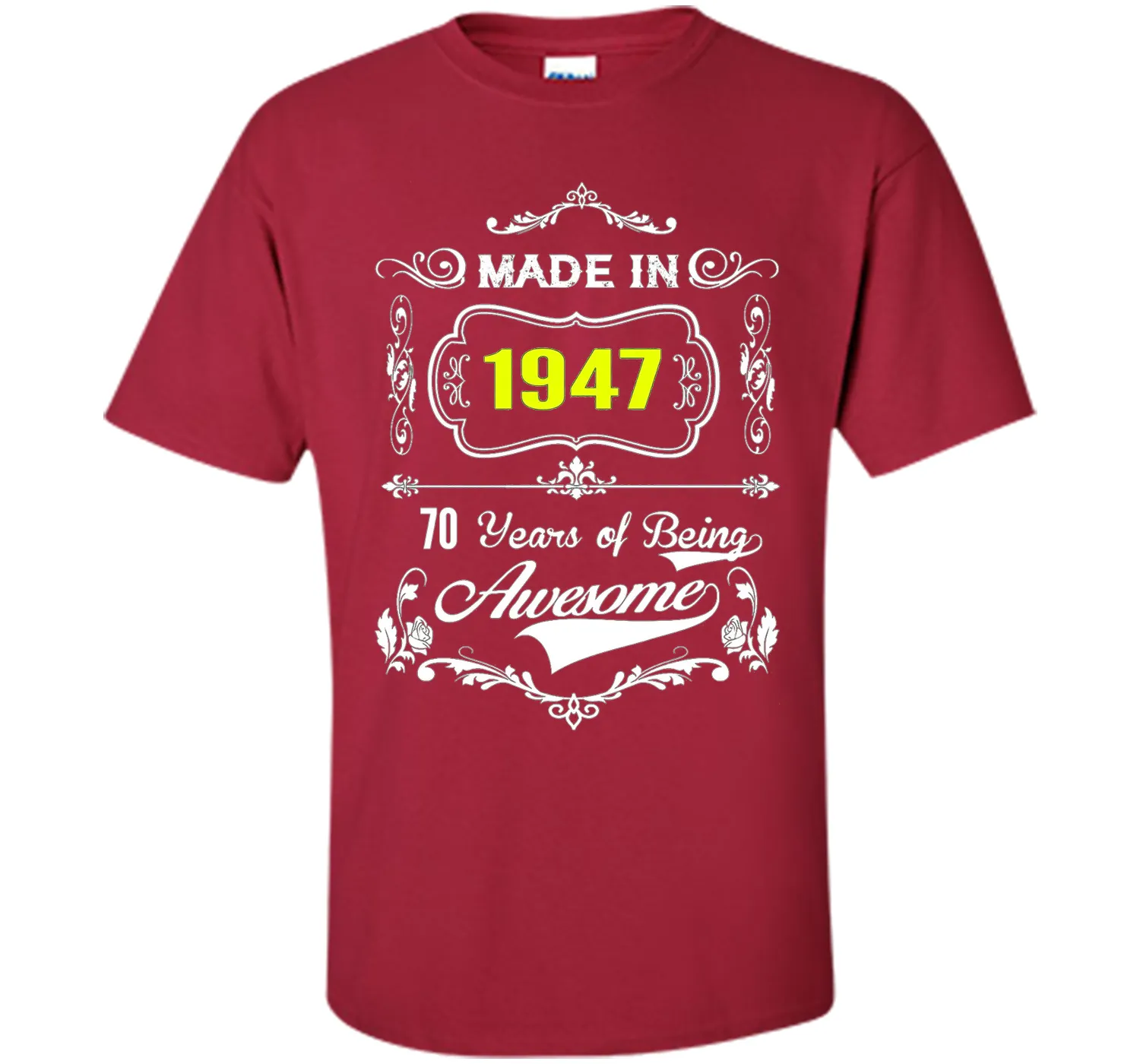 Made in 1947 Tshirt 70th Birthday 70 Years Gift