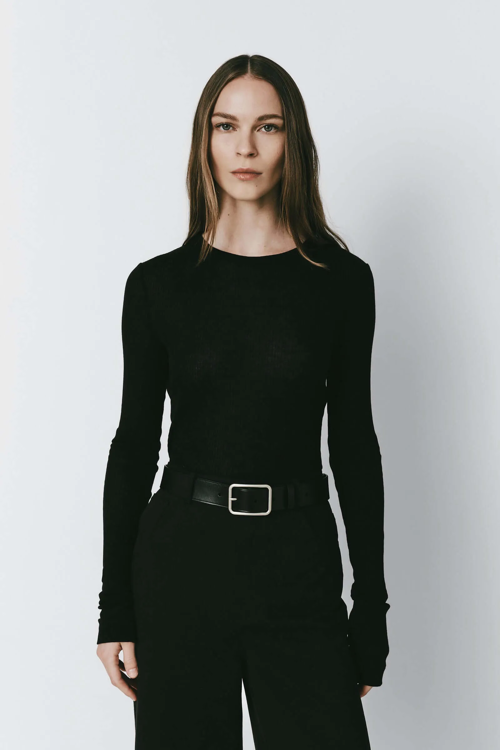 Marcelet Ribbed Sheer Top
