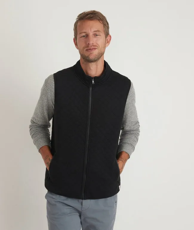 Men's Corbet Full Zip Vest in Black