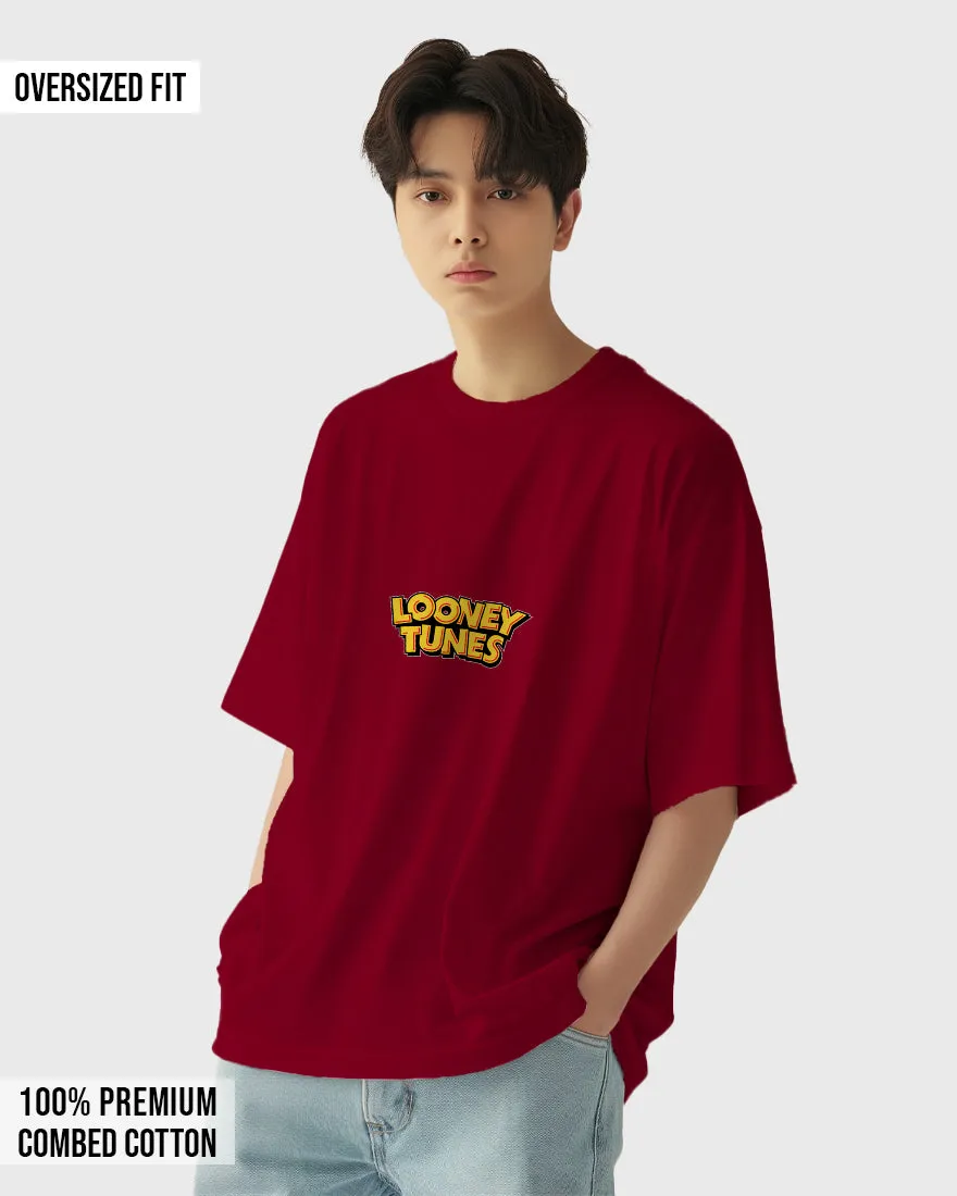 Mens Oversized Tshirt Cartoon Loony Tunes Tweety