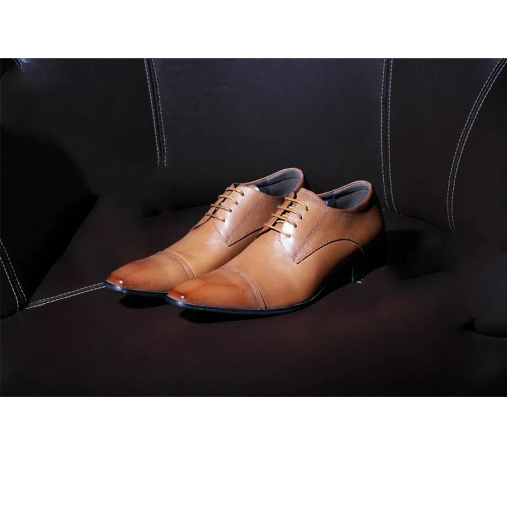 Mens Pointed Lace up Oxford Shoes
