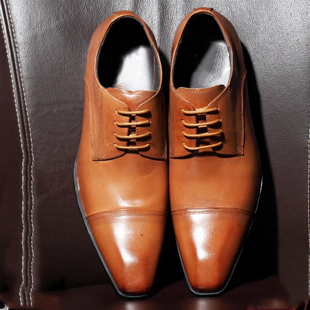 Mens Pointed Lace up Oxford Shoes