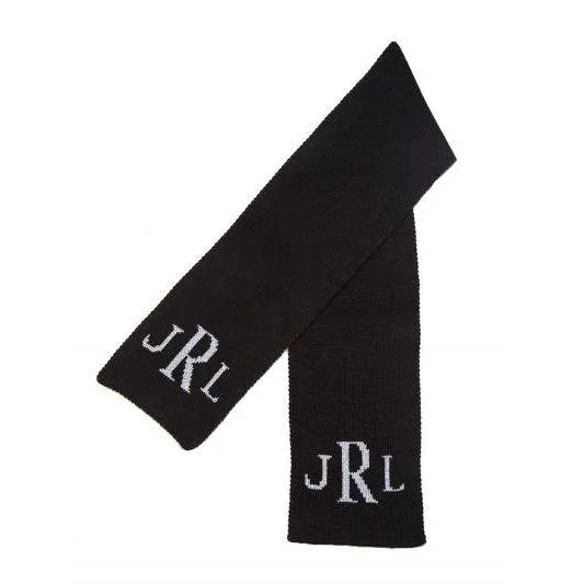 Metallic Classic Monogram Personalized Knit Scarf