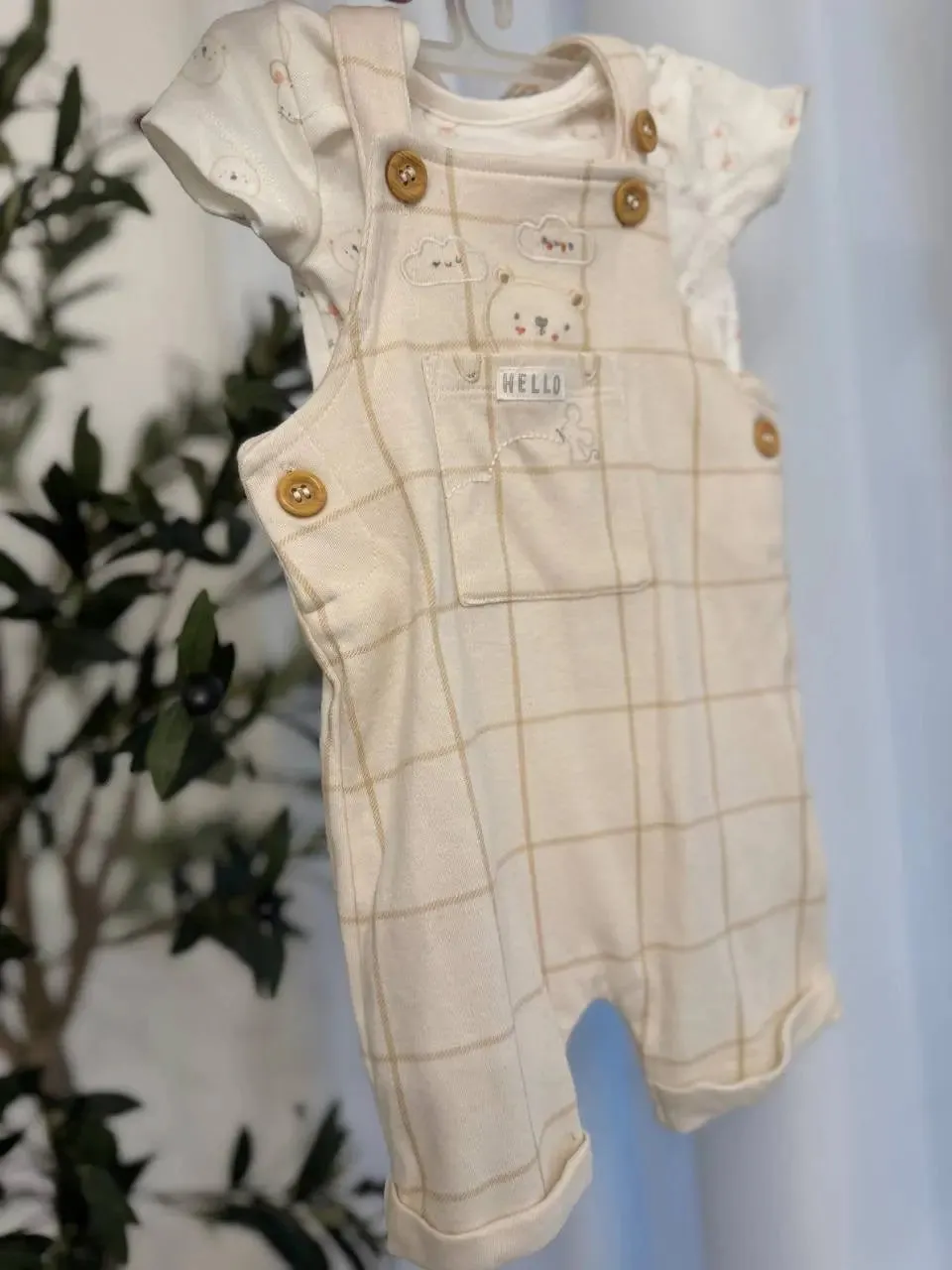 Mothercare Baby Overall, Cream