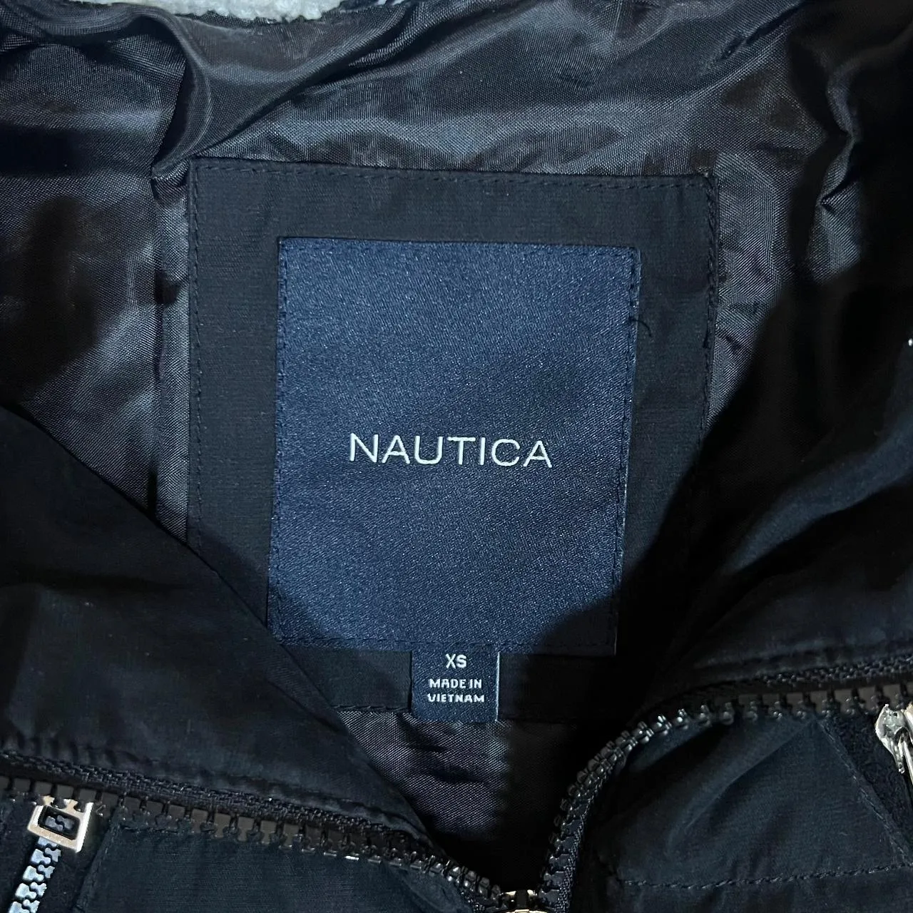 NAUTICA Sherpa Fleece Lined Hooded Lightly Padded Quilted Jacket