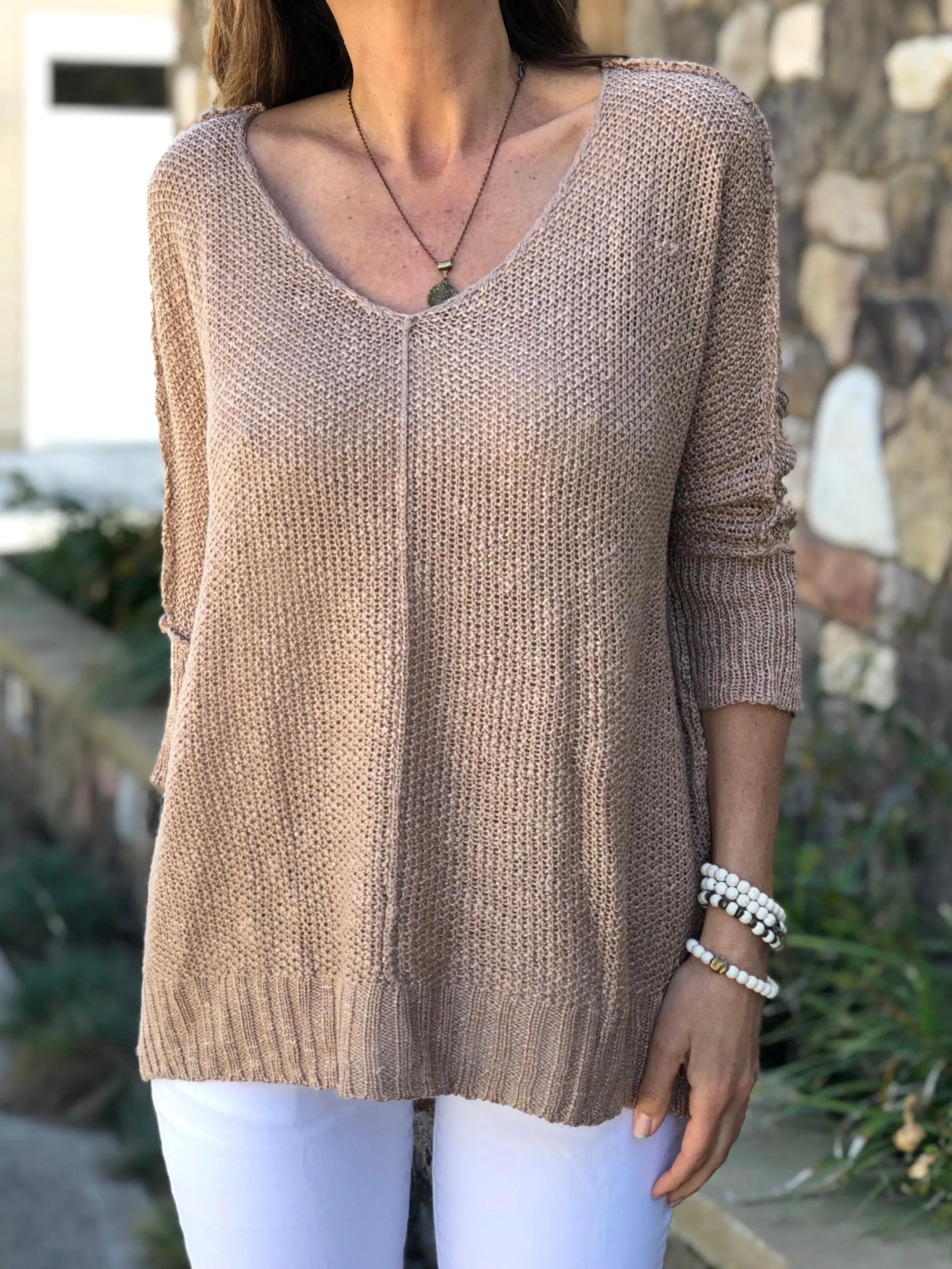 OCEAN VIEW Sweater - Taupe  (Final Sale)