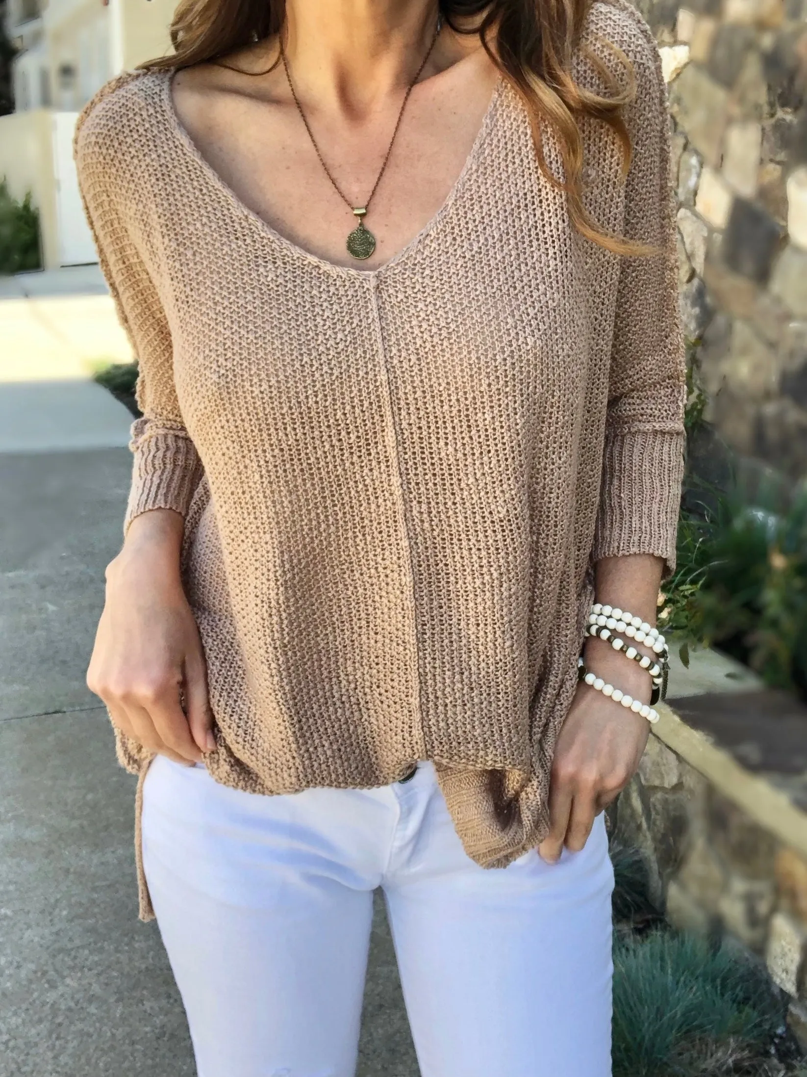 OCEAN VIEW Sweater - Taupe  (Final Sale)