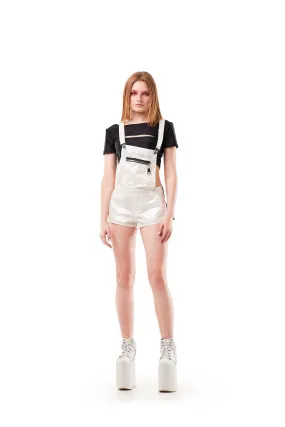 Overall shorts (White holographic melt)