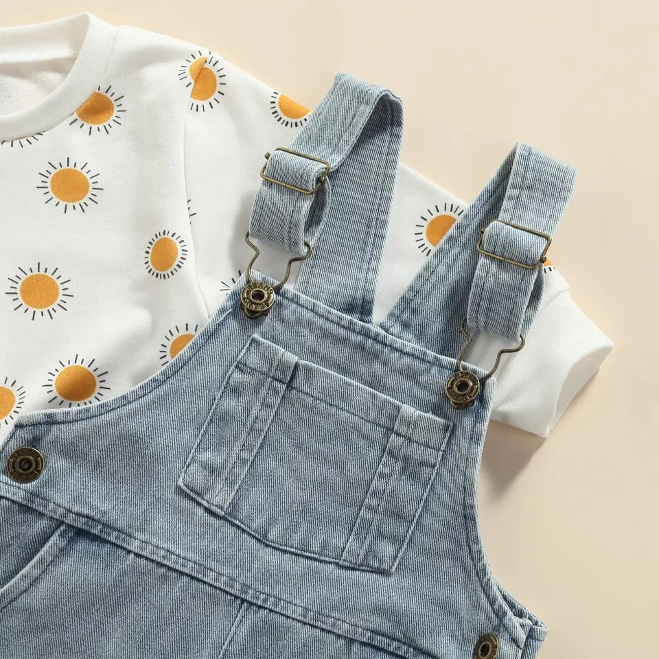 Overall sweater set