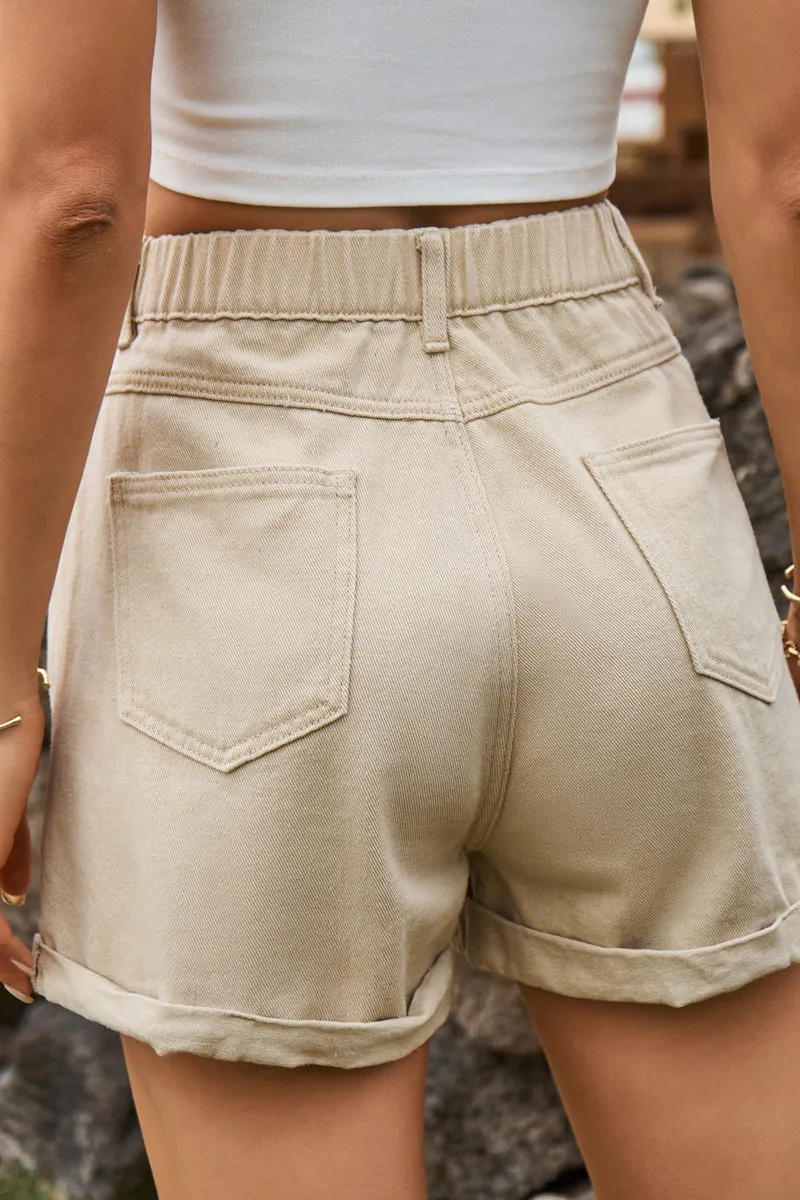 PC909 High-Rise Denim Shorts