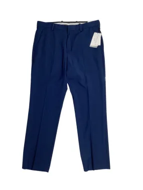 Perry Ellis Portfolio Mens Modern fit Dress Pants 30 / 30 Blue Solid