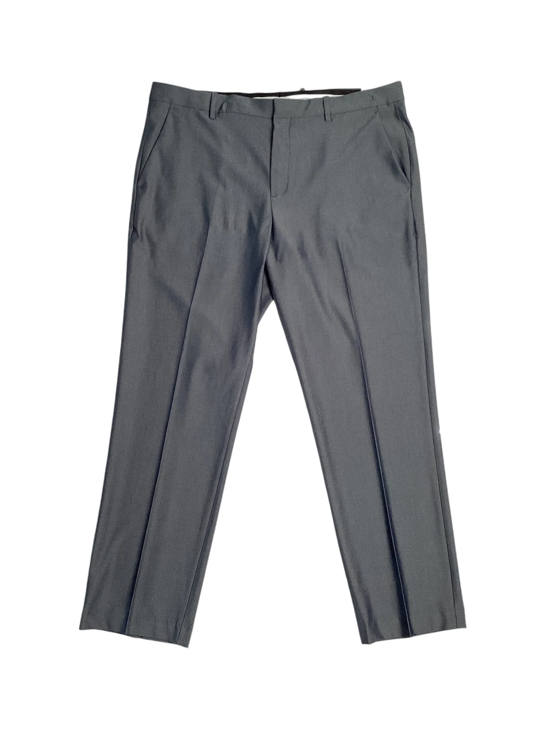 Perry Ellis Portfolio Mens Modern fit Dress Pants 38 / 30 Grey Solid