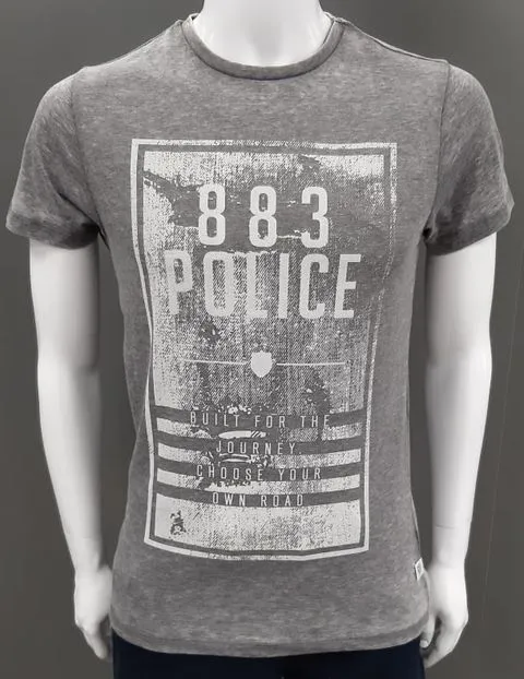 Police 883 Division T-Shirt - Grey