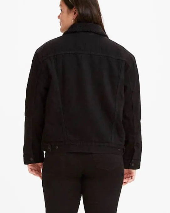 "Ex-Boyfriend Trucker" Sherpa Jacket