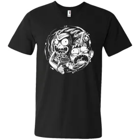 Rick And Morty Time Warp Travels Men V-Neck T-Shirt