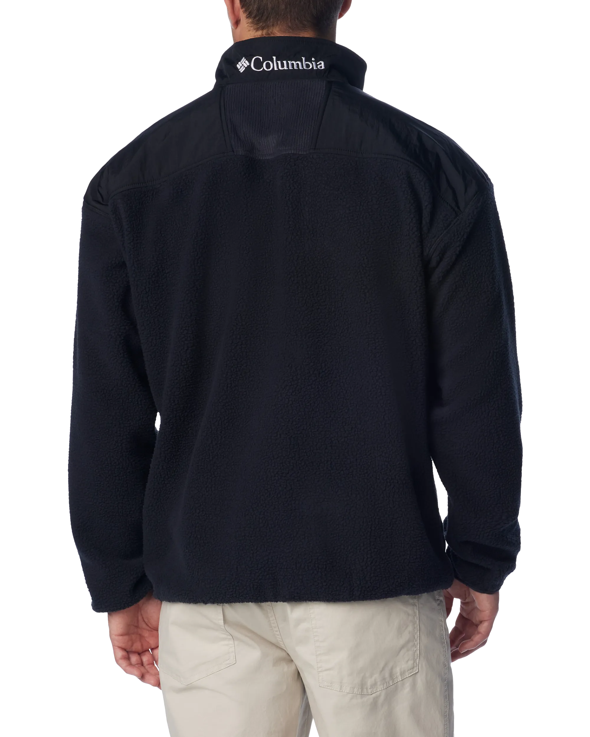 Riptide 1/4 Zip Fleece Jacket in Black & Salmon Rose