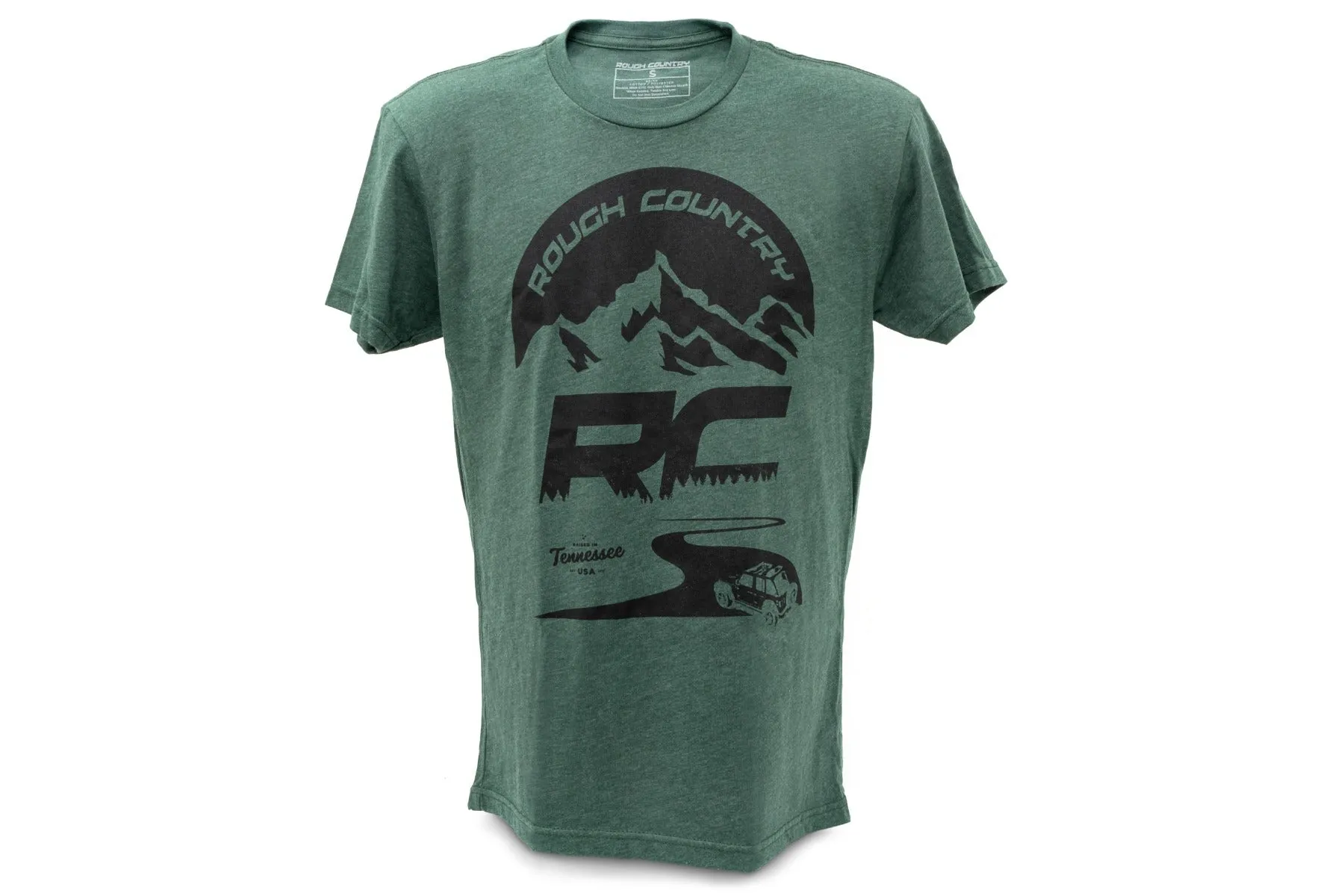 Rough Country T-Shirt - RC Mountains - Forest Green - 3XL